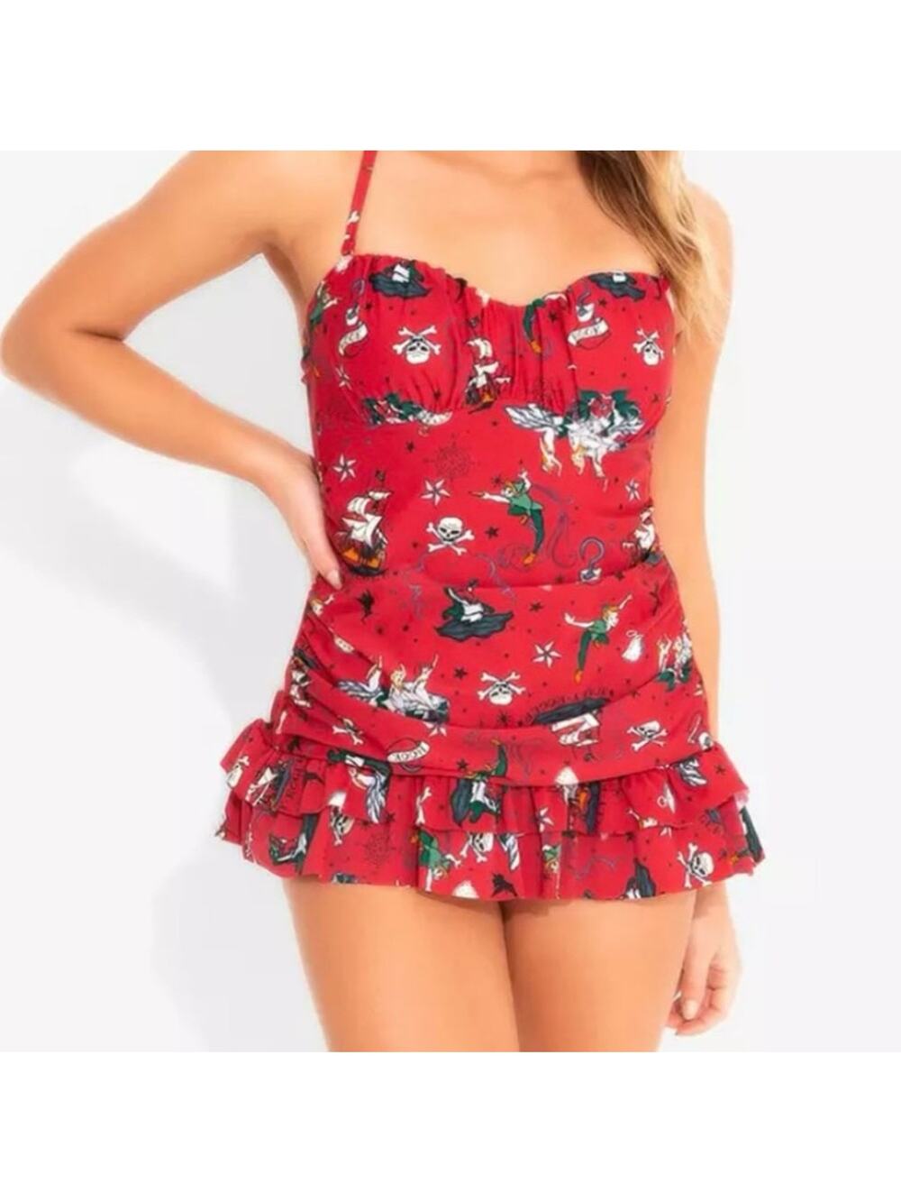 Disney Retro Pin-Up Tattoo one piece swimsuit Small